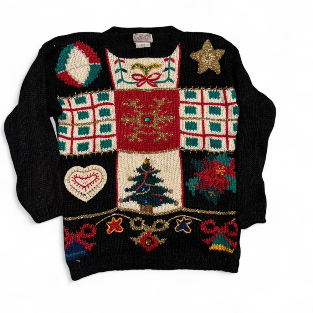 Vintage Spice of Life Christmas Sweater size S